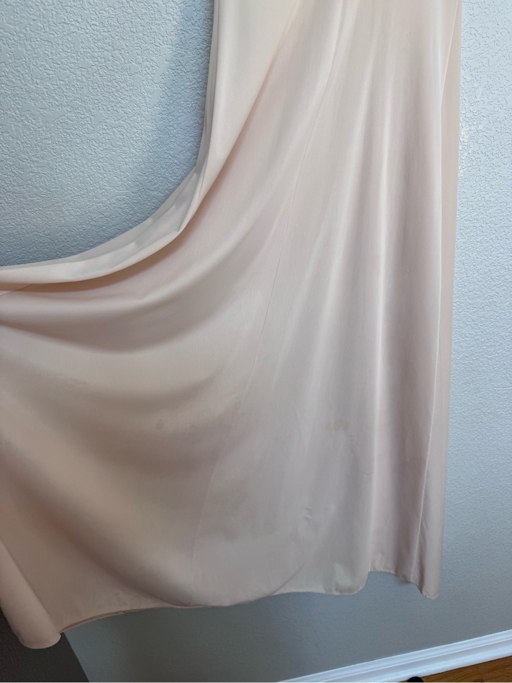 Vintage Lace Satin V Neck Maxi Slip Dress Women’s S/M Champagne Y2K Lingerie - Picture 6 of 7